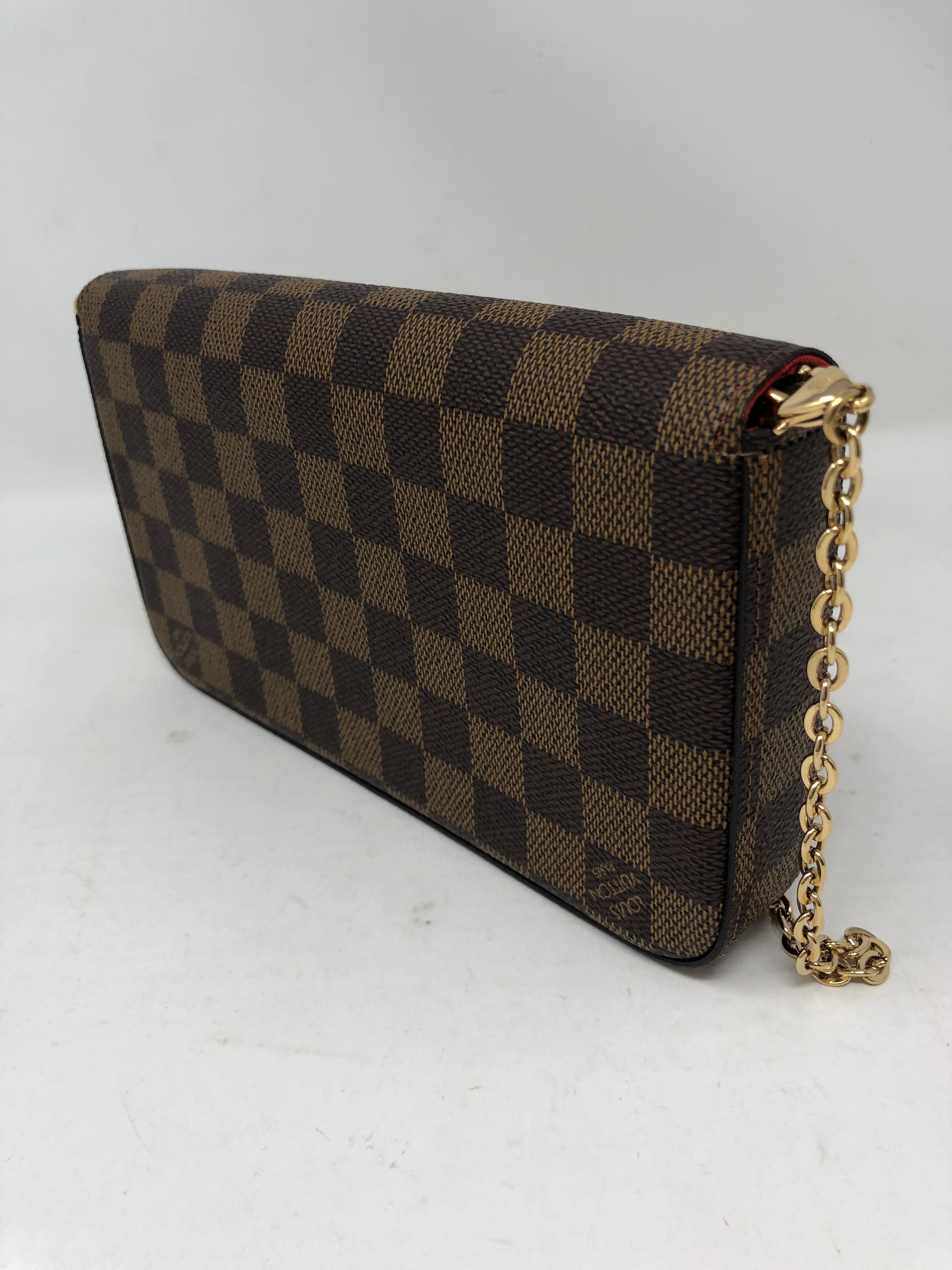 Louis Vuitton Felicie Damier Ebene Bag  In New Condition In Athens, GA