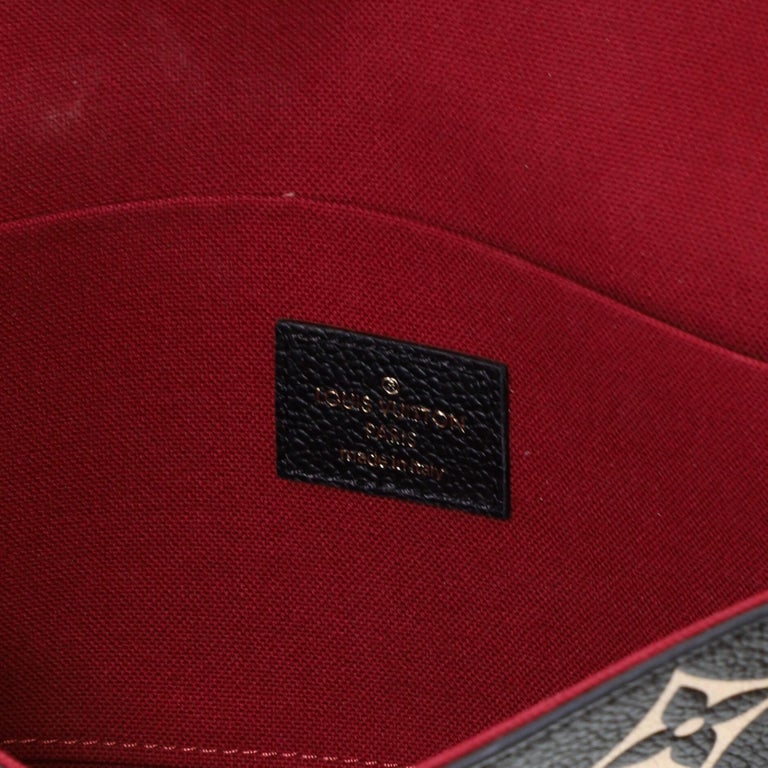 Louis Vuitton Felicie Pochette Noir Monogram Emprente Leather - The Lux  Portal