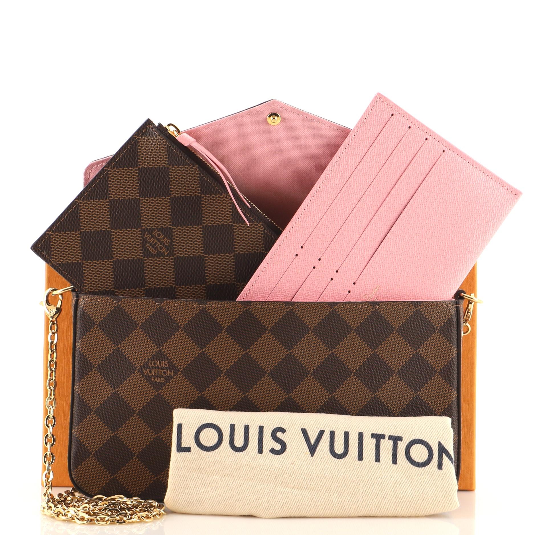 Louis Vuitton Damier Ebene Studded Flower Card Holder