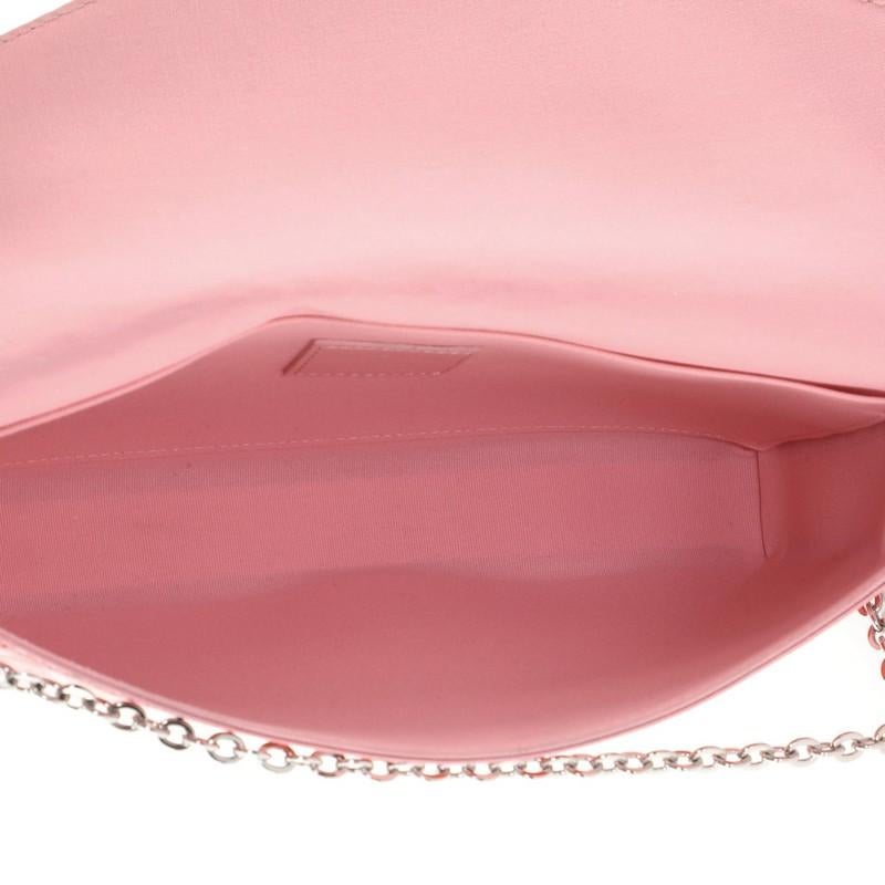 Pink Louis Vuitton Felicie Pochette Limited Edition Monogram Vernis