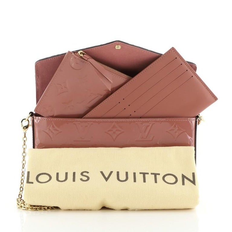 Louis Vuitton 2018 Pre-owned Pochette Felicie Valentine Dog Clutch Bag - Pink