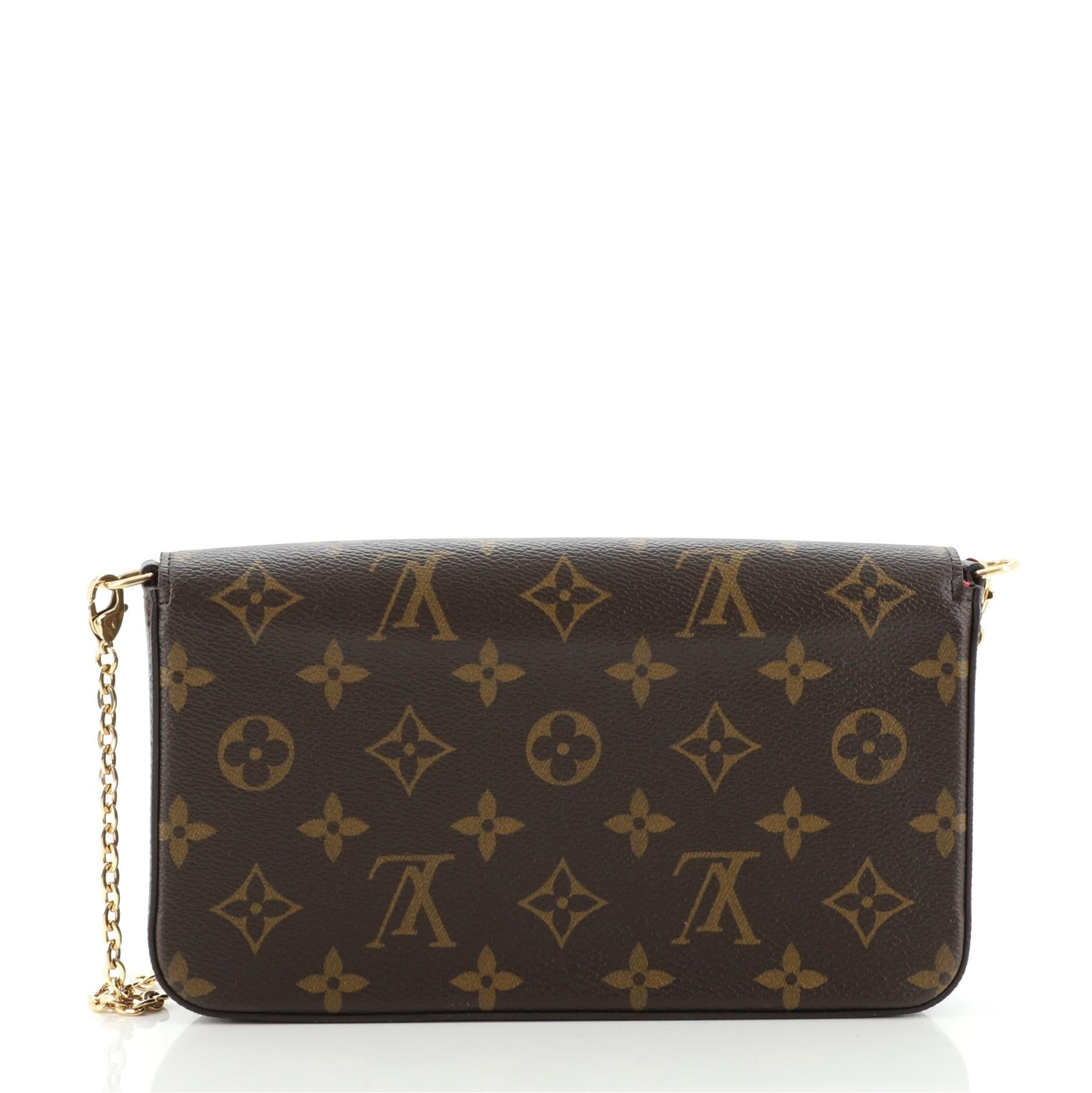 Louis Vuitton Felicie Pochette Limited Edition Vivienne Xmas Monogram Canvas In Good Condition In NY, NY