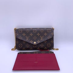 Louis Vuitton Felicie Pochette Monogram Canvas Chain Crossbody Shoulder Bag