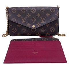 Louis Vuitton Felicie Pochette Monogram Canvas Chain Crossbody Shoulder Bag