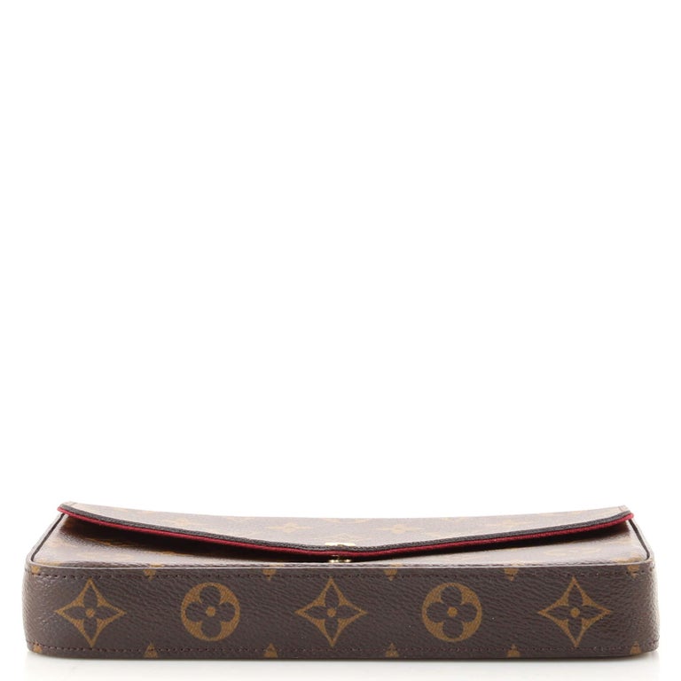 FÉLICIE POCHETTE 21 IN BROWN MONOGRAM CANVAS GOLD HARDWARE