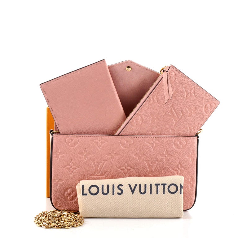 Louis Vuitton Felicie Pochette Monogram Empreinte Leather at 1stDibs  felicie  pochette pink, lv felicie pochette, louis vuitton pochette felicie rose  ballerine
