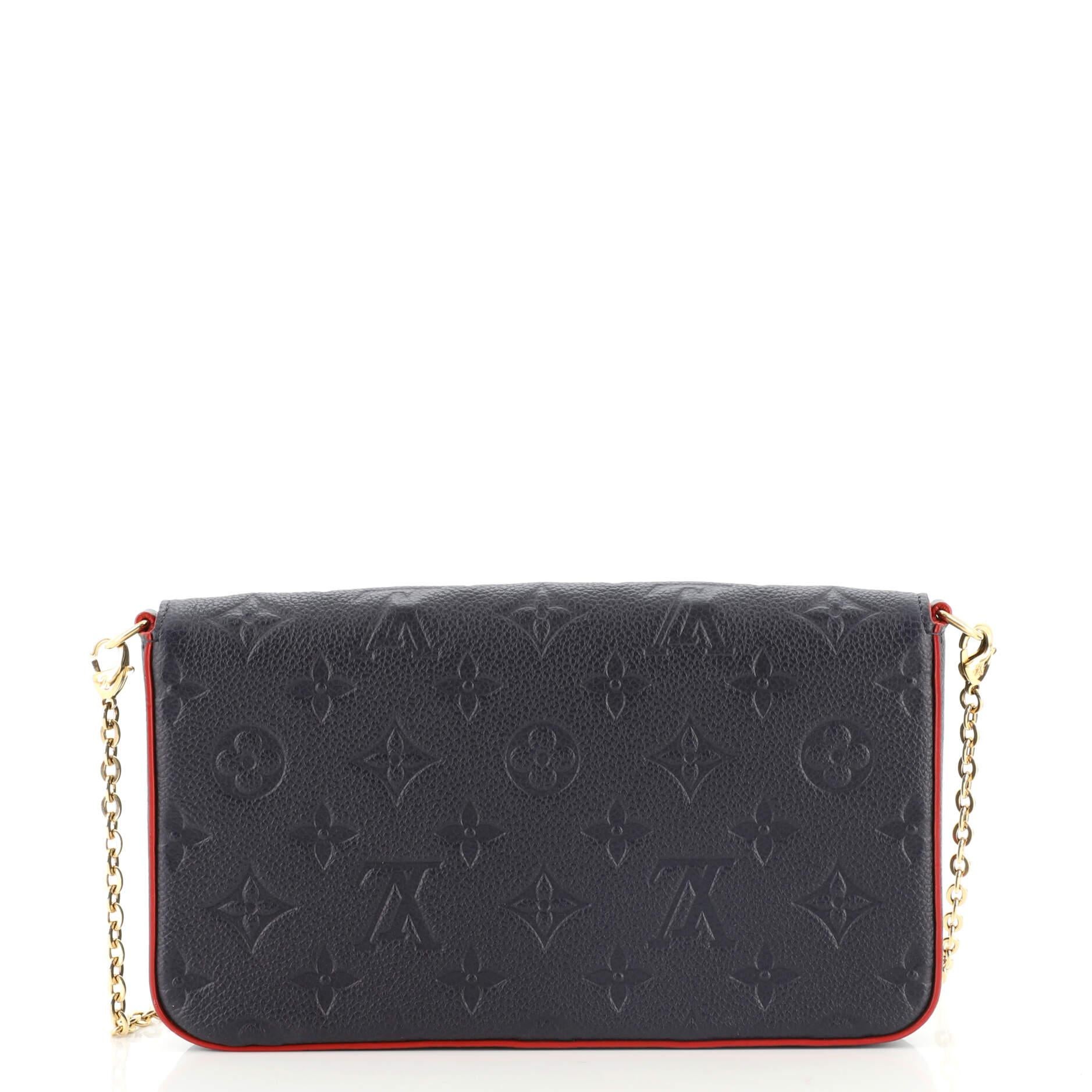 Women's or Men's Louis Vuitton Felicie Pochette Monogram Empreinte Leather