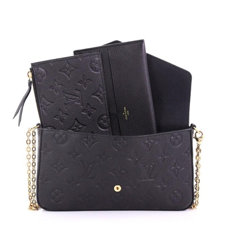 Louis Vuitton, Bags, Louis Vuitton Felicie Pochette Monogram Empreinte  Leather Black