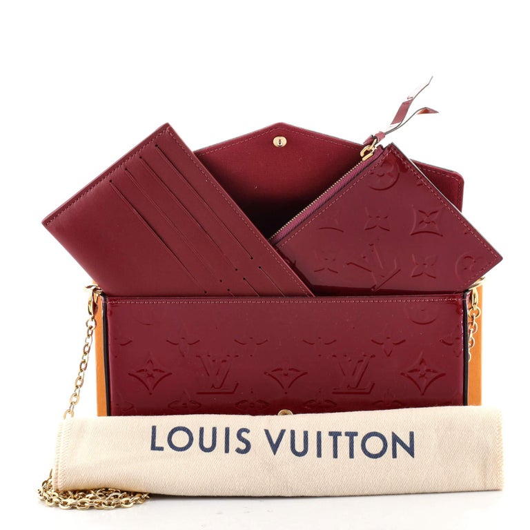 Louis Vuitton Burgundy Monogram Vernis Pochette Felicie