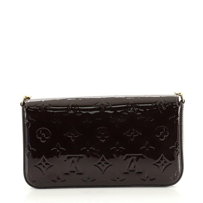 Louis Vuitton Felicie Pochette Monogram Vernis In Good Condition In NY, NY