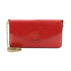 Louis Vuitton Monogram Vernis Pochette Felicie M64358 Pink Leather Patent  leather ref.916714 - Joli Closet