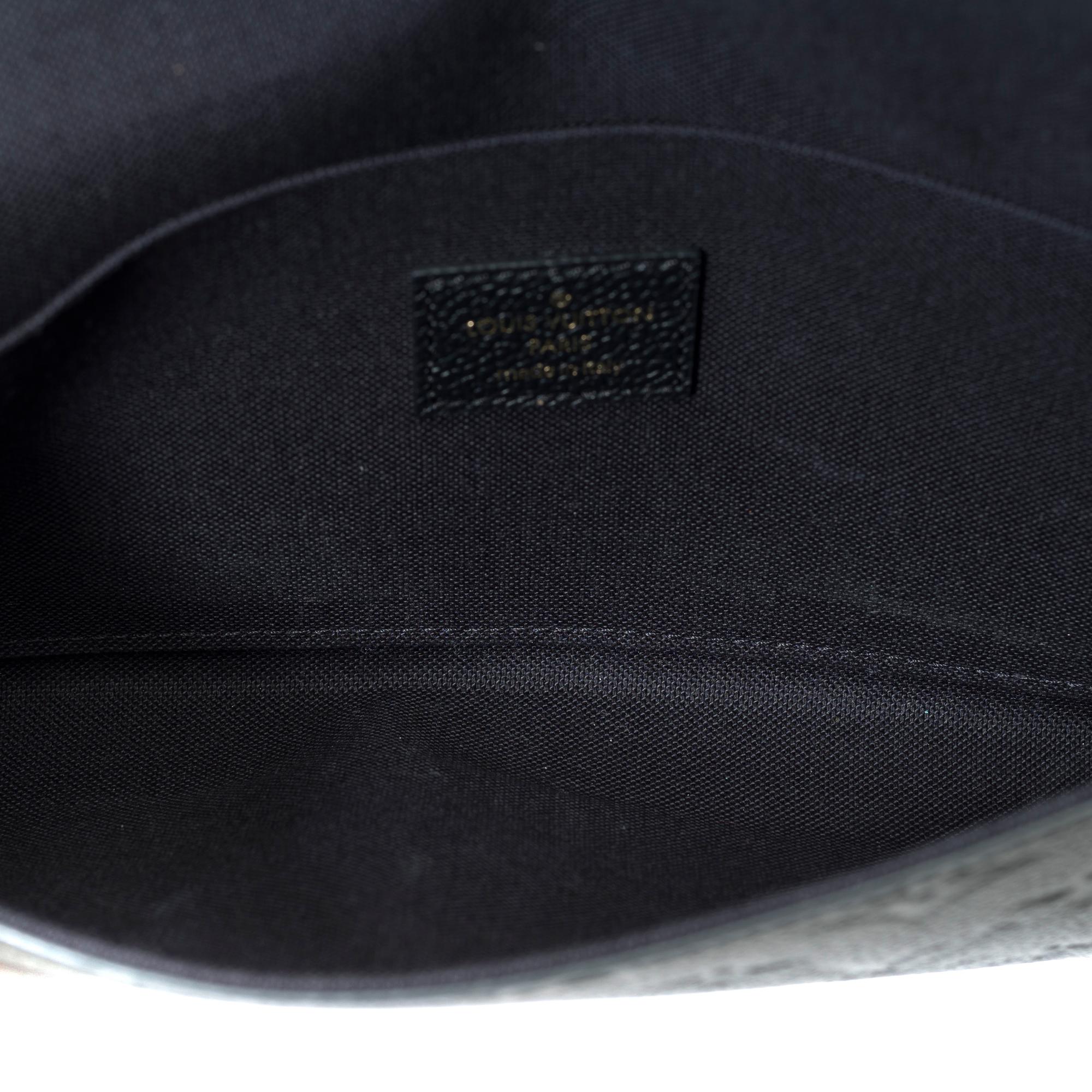 Louis Vuitton Felicie Pochette shoulder bag in black monogram leather, GHW For Sale 4