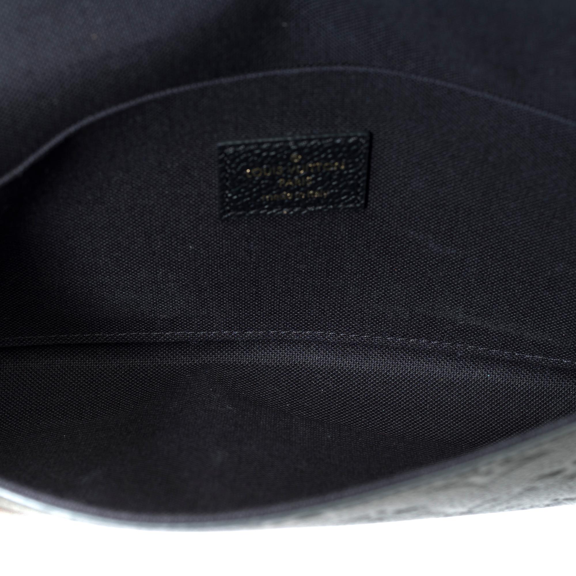 Louis Vuitton Felicie Pochette shoulder bag in black monogram leather, GHW 3
