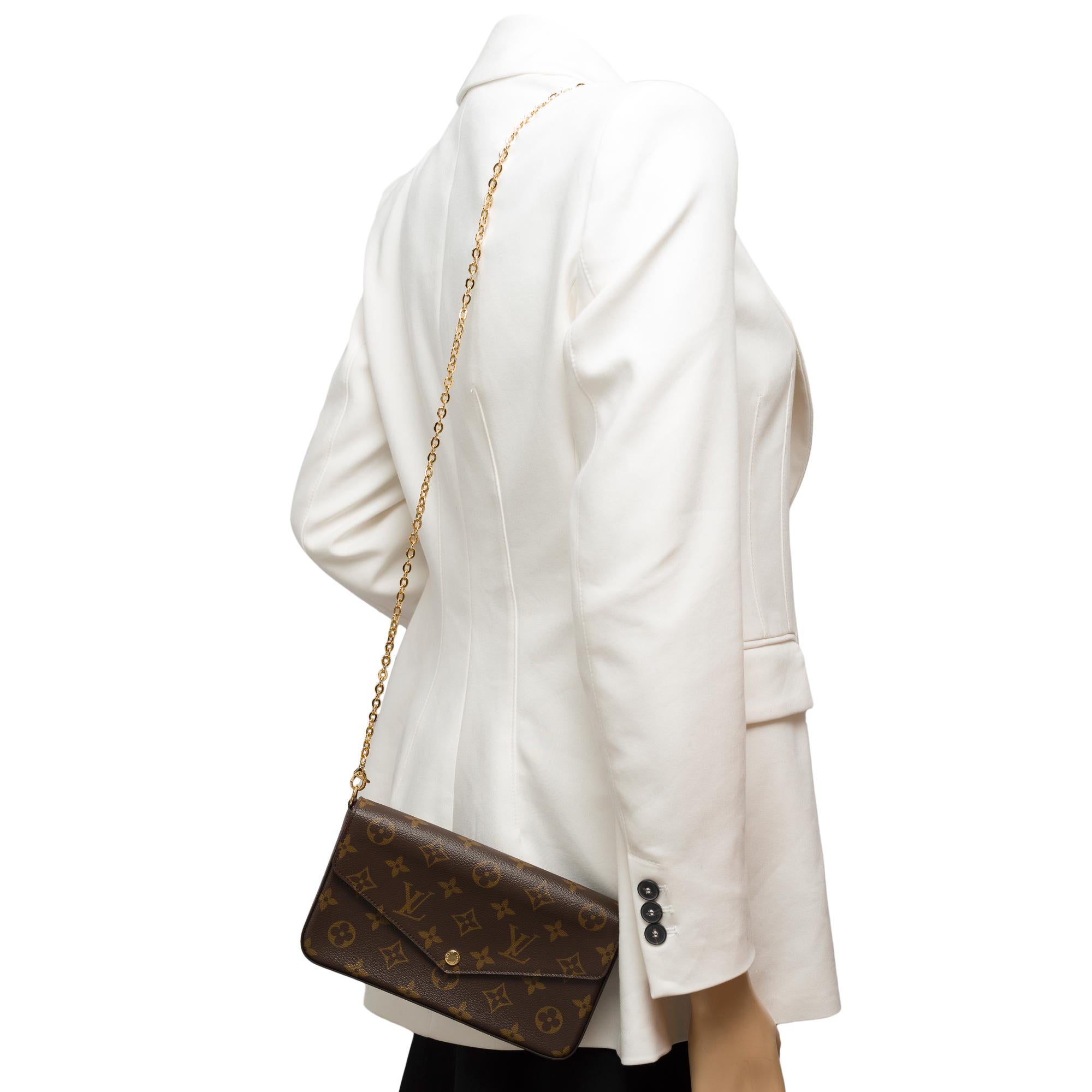 Louis Vuitton Felicie Pochette shoulder bag in Brown Monogram Canvas, GHW 10