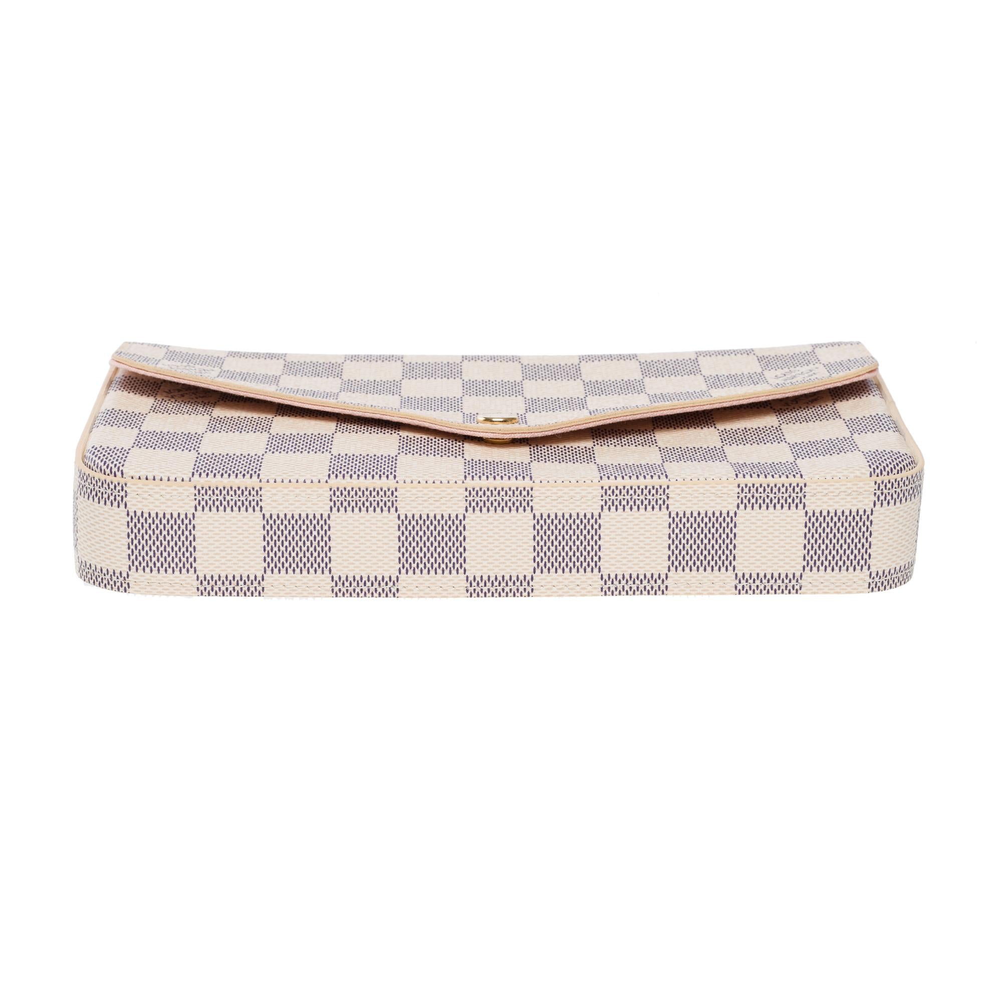 Louis Vuitton Felicie Pochette shoulder bag in Damier Azur Canvas, GHW 8