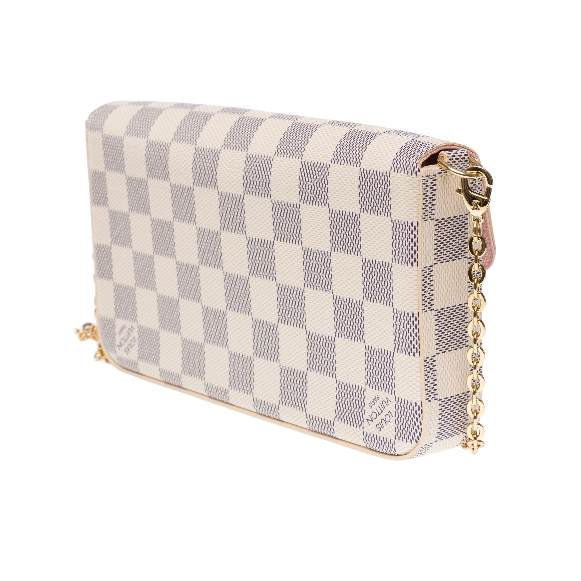 Louis Vuitton Felicie Pochette shoulder bag in Damier Azur Canvas, GHW 2
