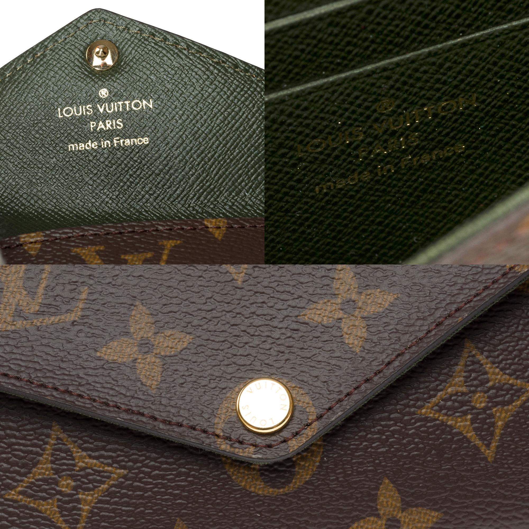 Louis Vuitton Felicie Pochette Strap & Go Umhängetasche aus braunem Segeltuch, GHW im Angebot 3