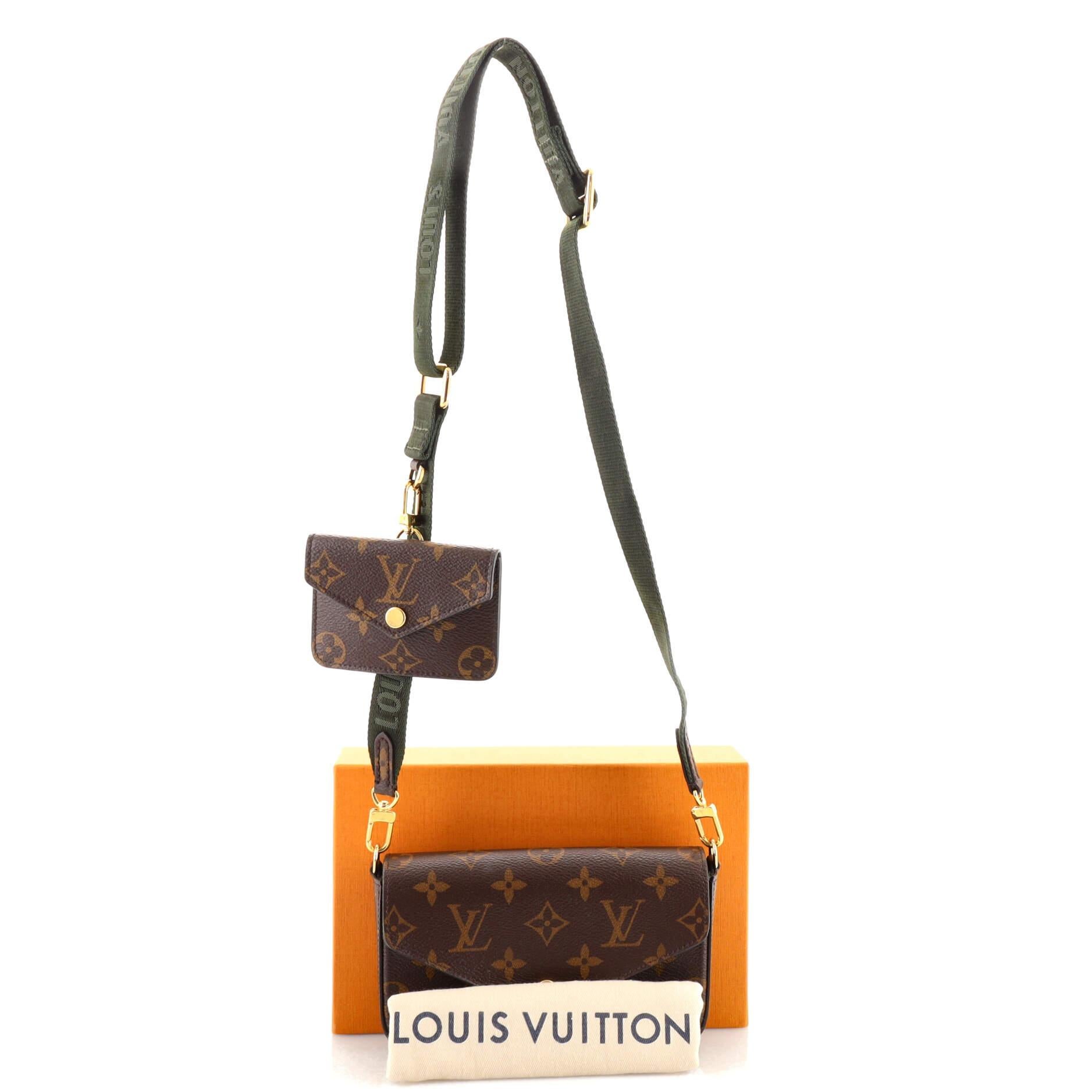 Louis Vuitton Felicie Strap & Go Handbag Wild at Heart Monogram Giant Brown  1706662