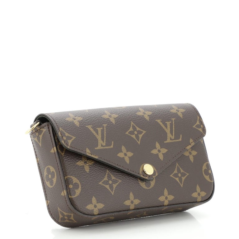 Felicie Strap and Go Wallet on Chain in Monogram coated canvas, Gold  Hardware