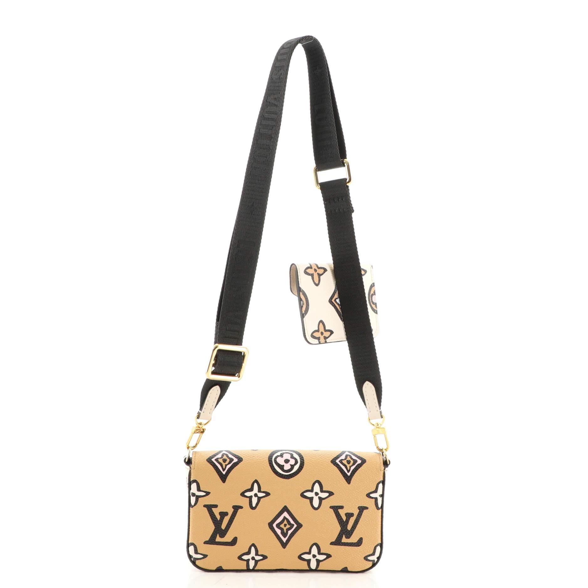 Women's or Men's Louis Vuitton Felicie Strap & Go Handbag Wild at Heart Monogram Giant