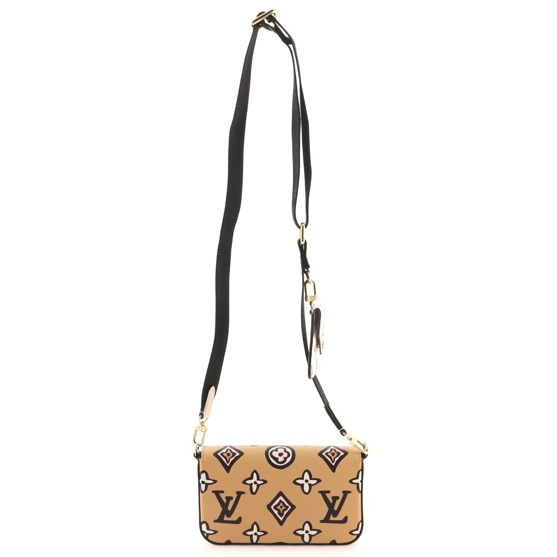 Women's or Men's Louis Vuitton Felicie Strap & Go Handbag Wild at Heart Monogram Giant
