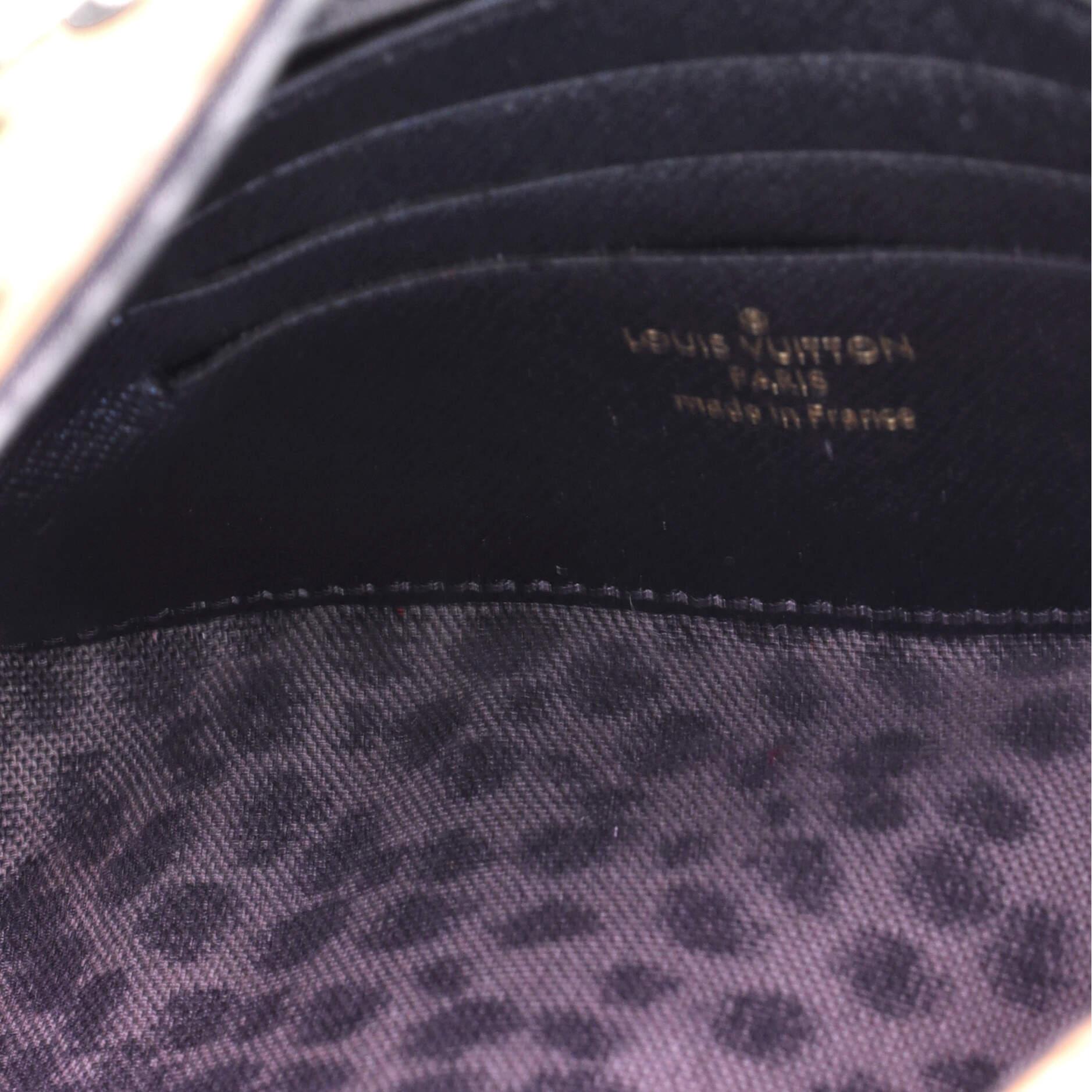 Beige Louis Vuitton Felicie Strap & Go Handbag Wild at Heart Monogram Giant