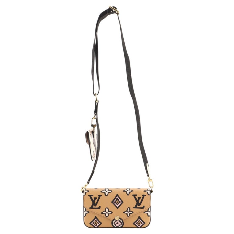 Louis Vuitton Felicie Strap and Go Handbag Wild at Heart Monogram Giant
