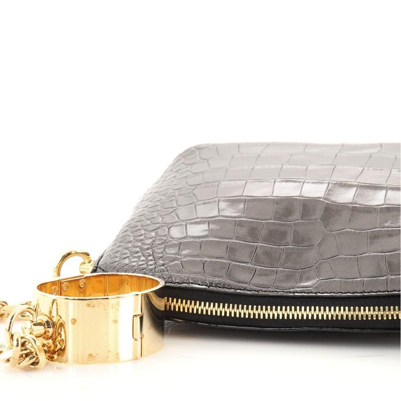Louis Vuitton Fetish Lockit Cuff Clutch Crocodile 2