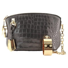 Louis Vuitton Fetish Lockit Cuff Clutch Crocodile