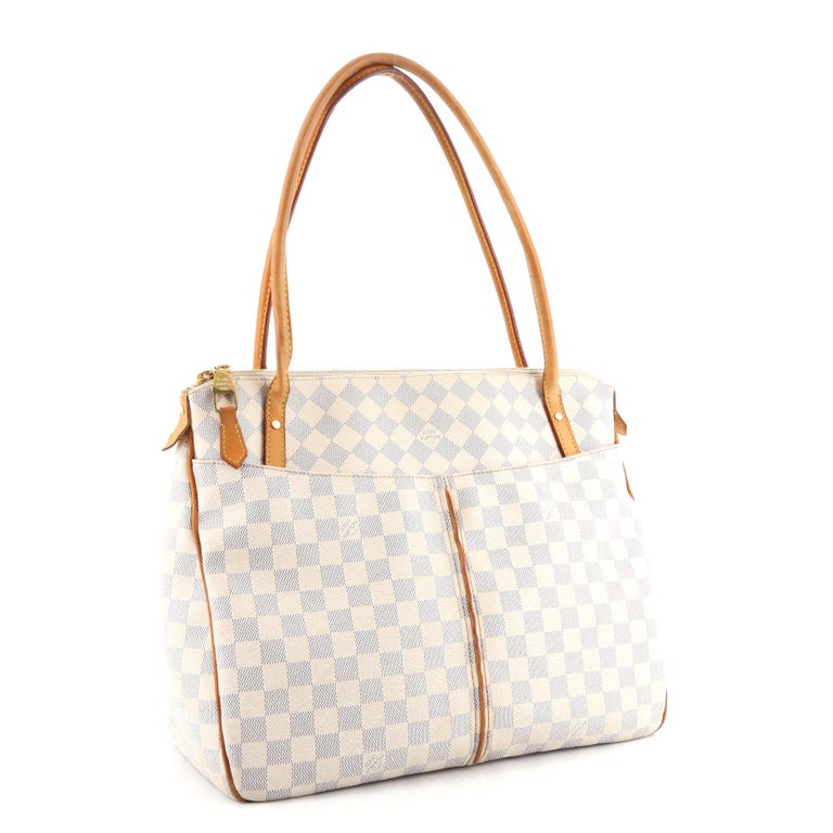 Louis Vuitton Figheri PM Damier Azur Canvas Shoulder Bag on SALE