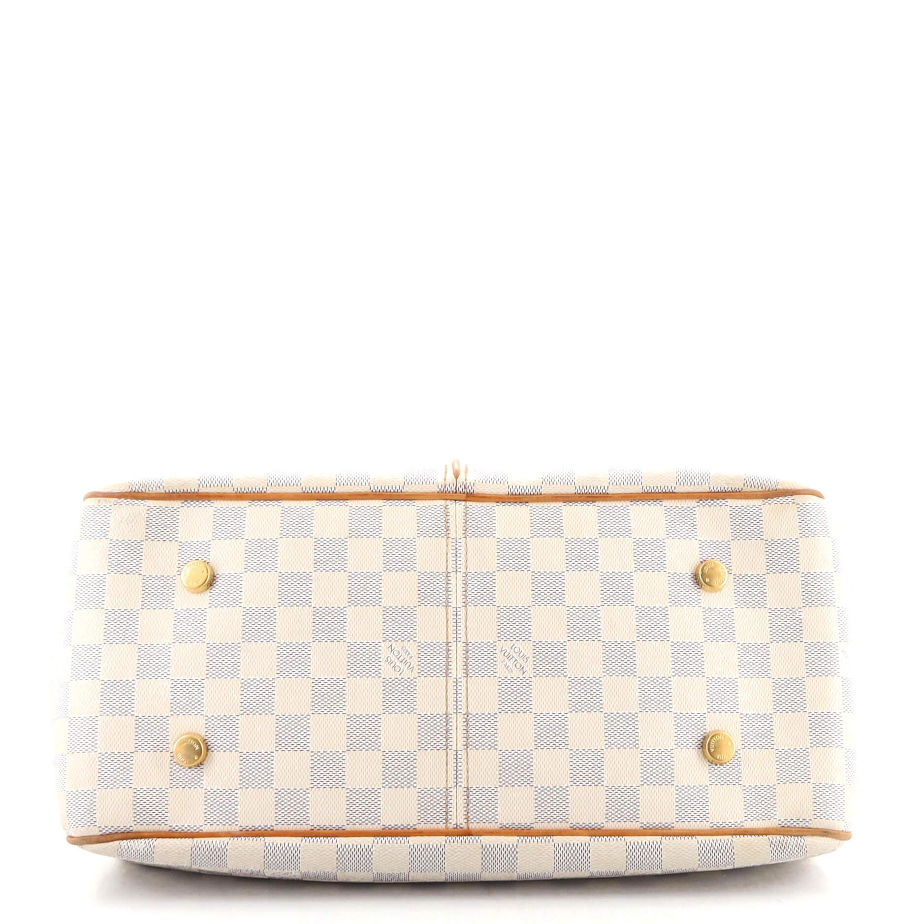 Beige Louis Vuitton Figheri Handbag Damier GM