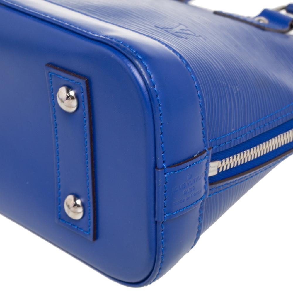 Blue Louis Vuitton Figue Epi Leather Alma BB Bag