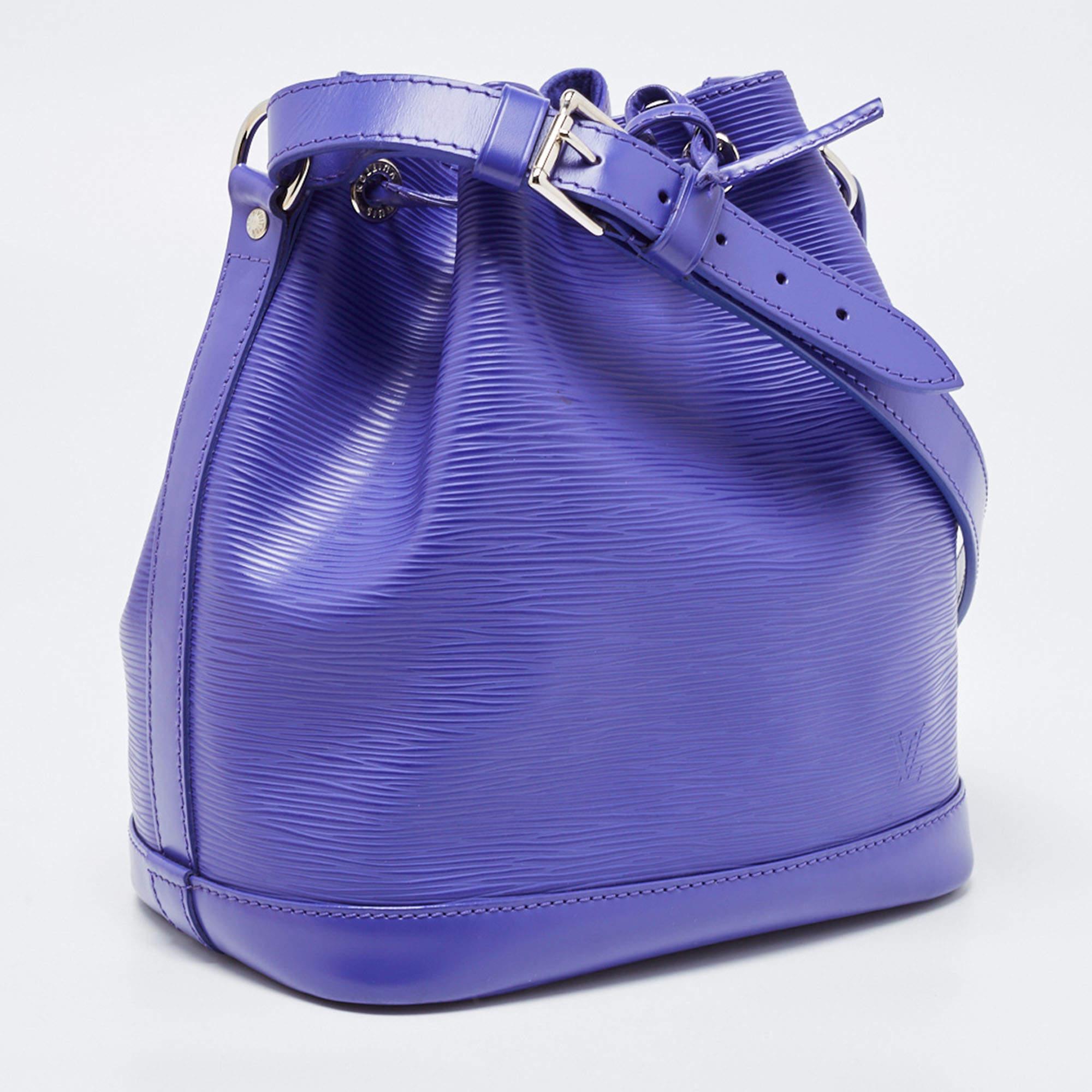 Neonoe-Tasche aus Leder von Louis Vuitton Figue Epi (Violett) im Angebot