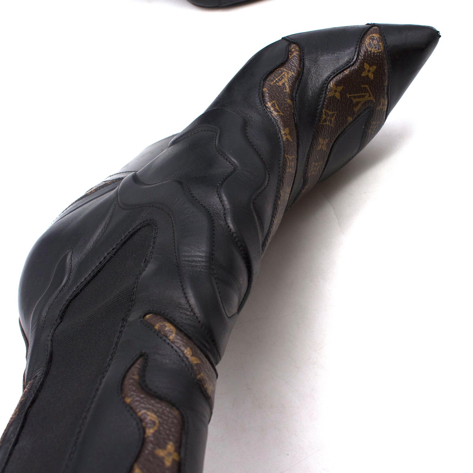 Louis Vuitton Fireball Leather Ankle Boots - Current Season 38.5 For ...