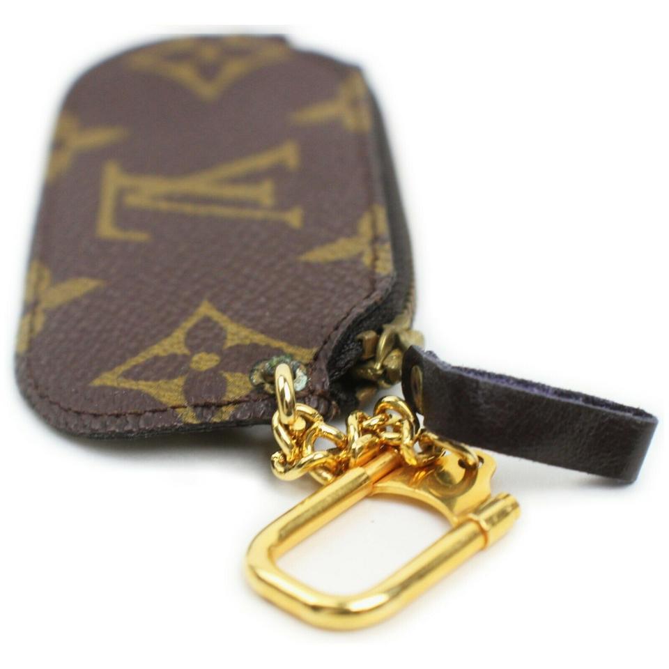 Women's Louis Vuitton First Edition Monogram Key Pouch Pochette Cles Keychain 863185