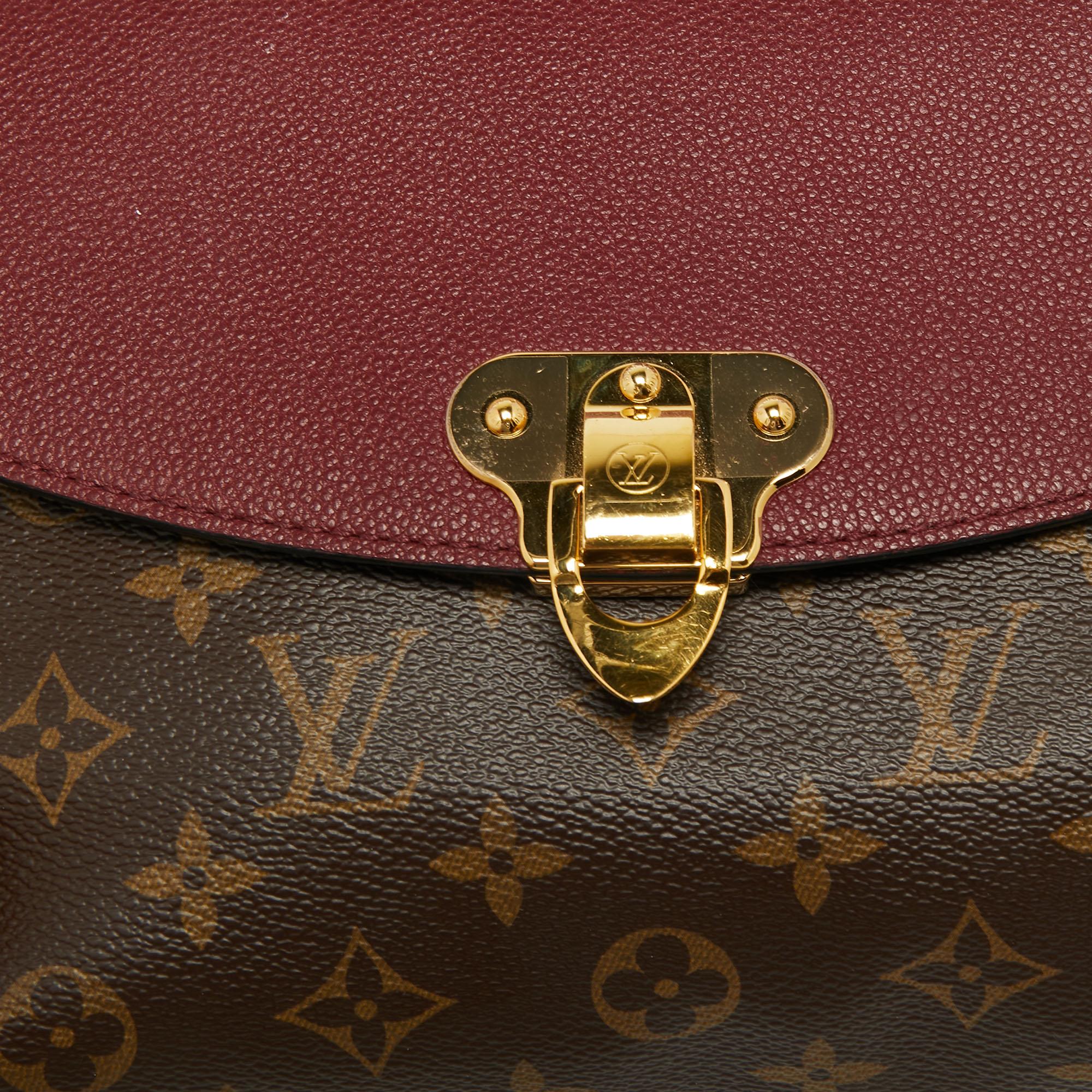 Louis Vuitton Flamme Monogram Canvas and Leather Saint Placide Bag In Good Condition In Dubai, Al Qouz 2