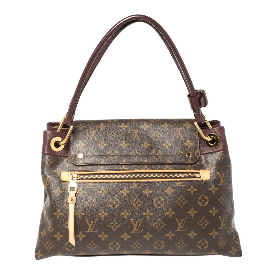Famous for its excellent designs, this Olympe bag from Louis Vuitton is just what you need. Casually sling this bag to flaunt your up-to-date designing choices. Crafted from monogram canvas, it features dual handles and a rear zip pocket. The iconic