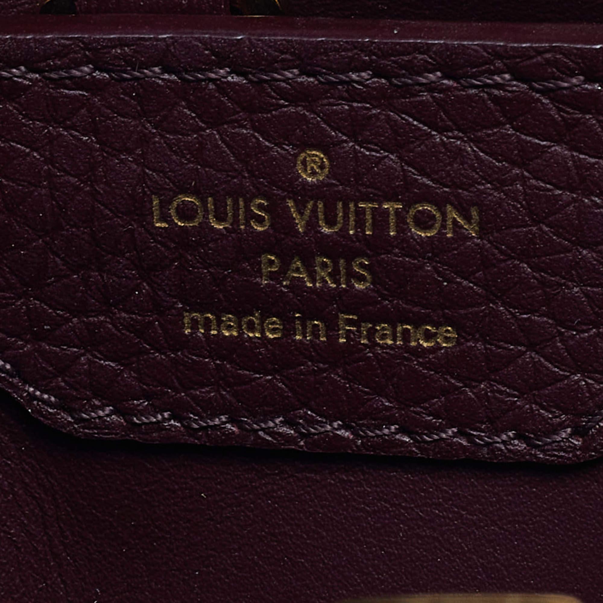 Louis Vuitton Flamme Taurillon Leather and Python Capucines BB Bag 4