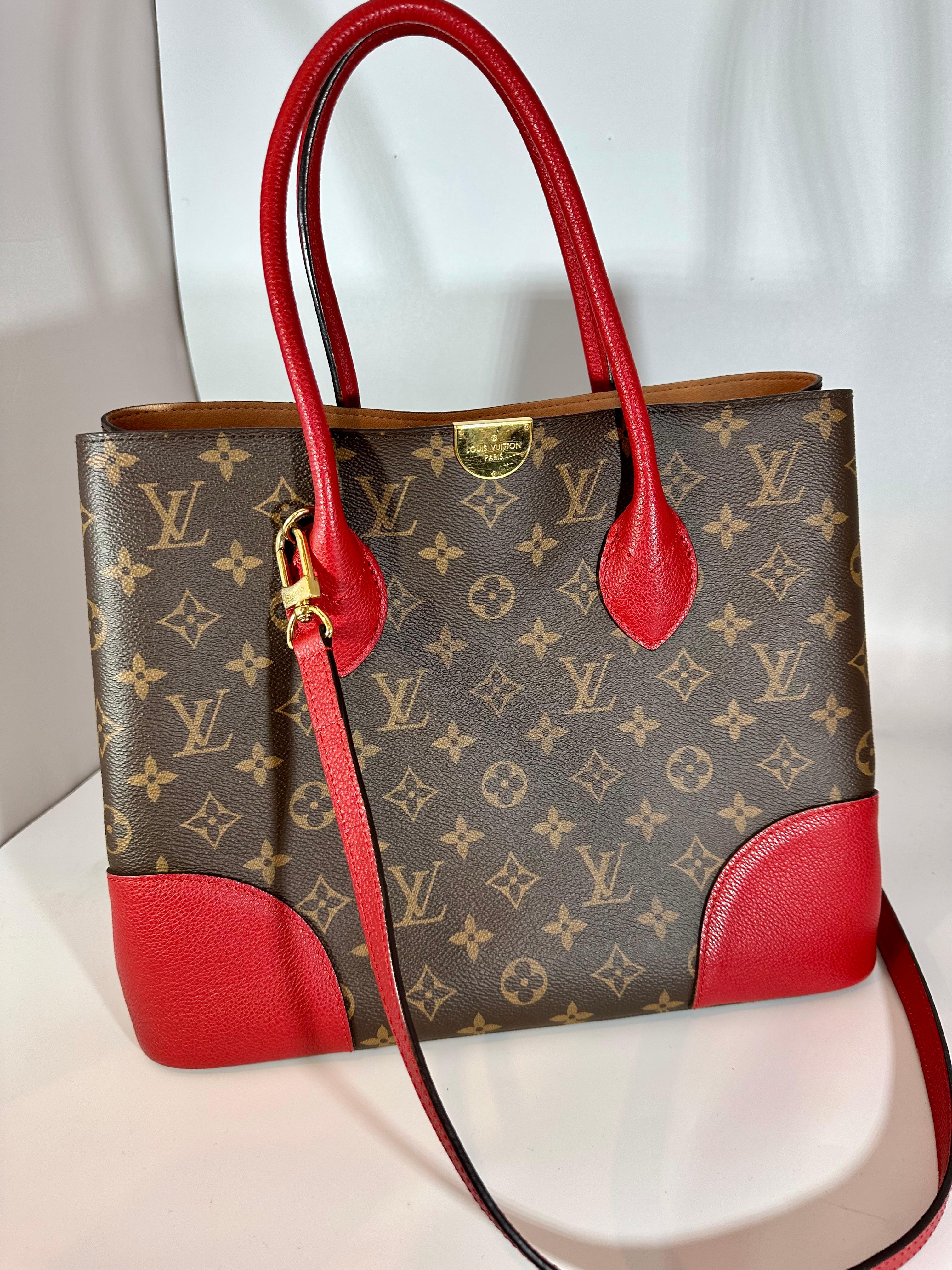 Louis Vuitton Flandrin Handbag Monogram Canvas and Leather Satchel Like New For Sale 7