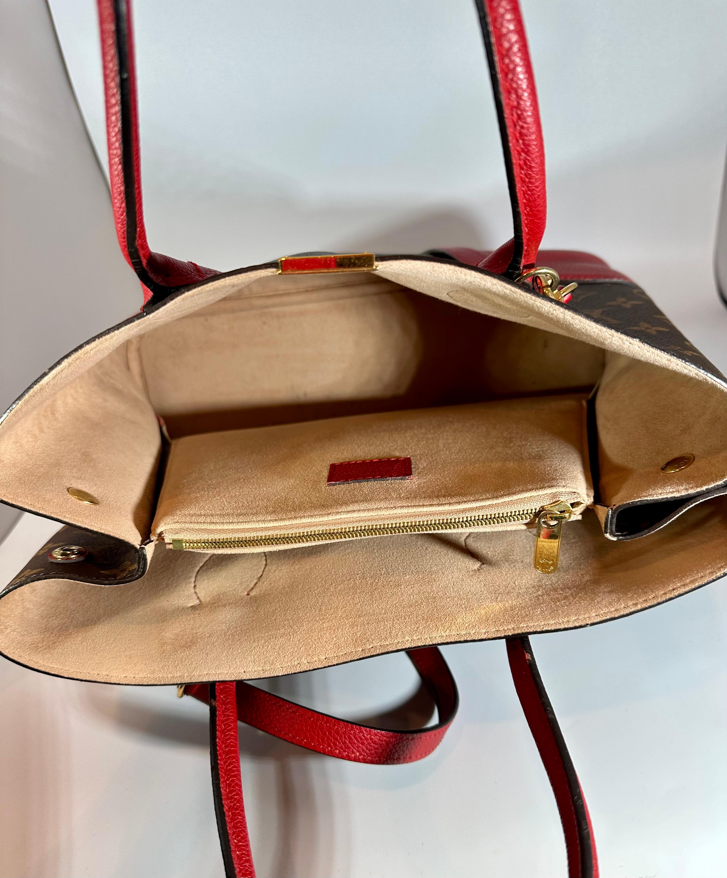 Louis Vuitton Flandrin Handbag Monogram Canvas and Leather Satchel Like New For Sale 9