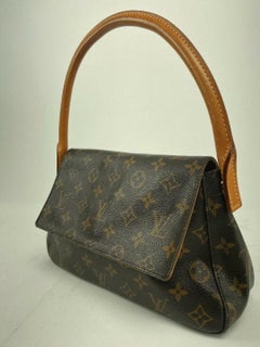 Louis Vuitton Flap Bag Looping Mini Pm 4lk0130 Brown Monogram Canvas Satchel