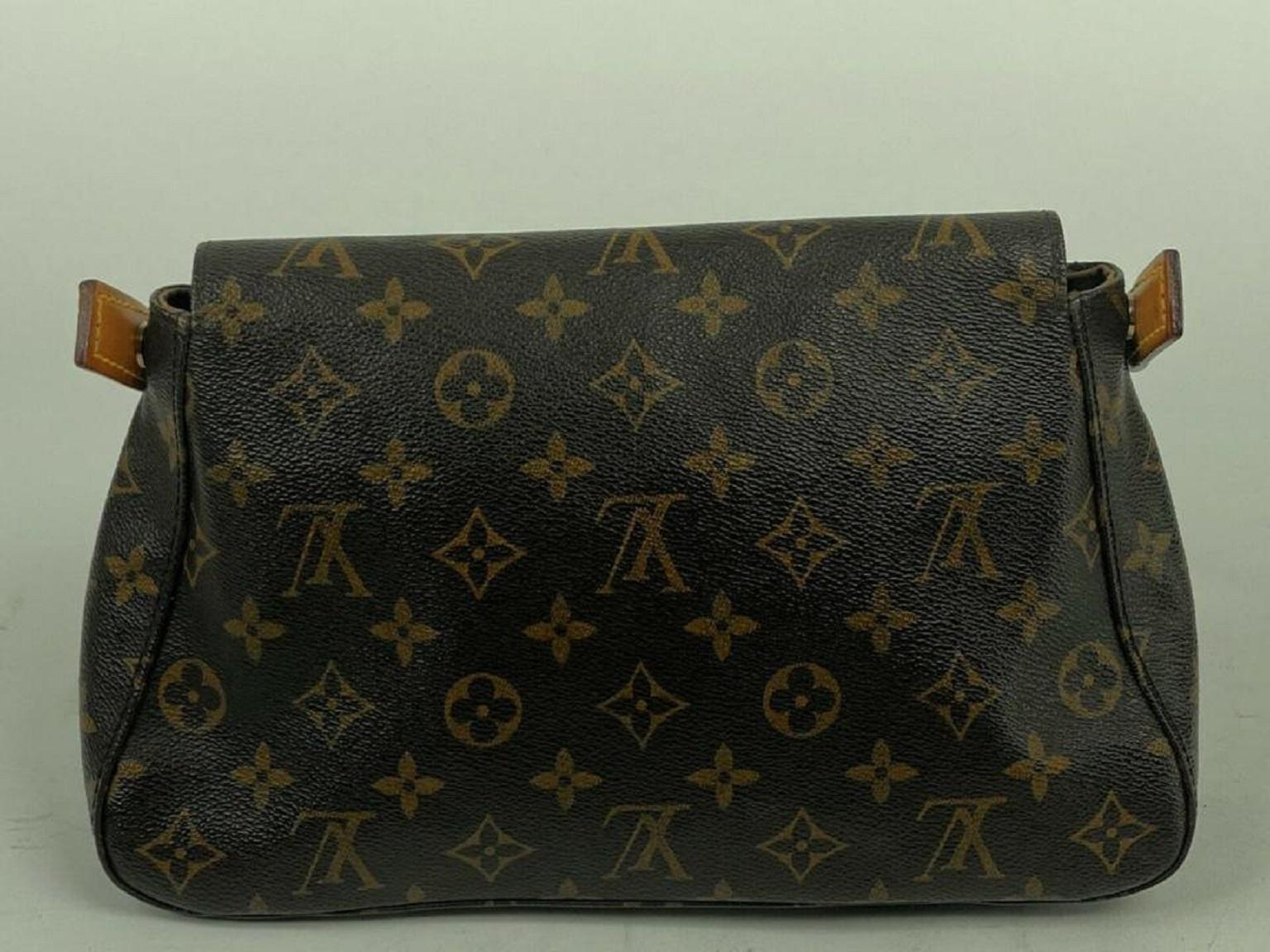 Louis Vuitton Flap Bag Looping Mini Pm 4lk0130 Brown Monogram Canvas Satchel 1