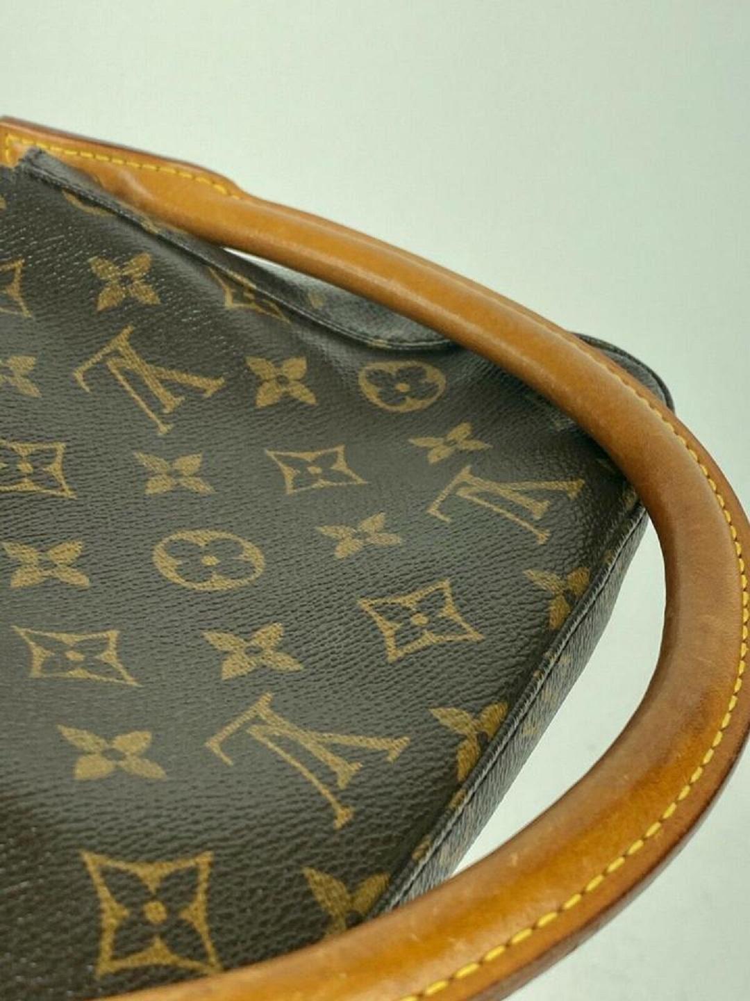 Louis Vuitton Flap Bag Looping Mini Pm 4lk0130 Brown Monogram Canvas Satchel 2