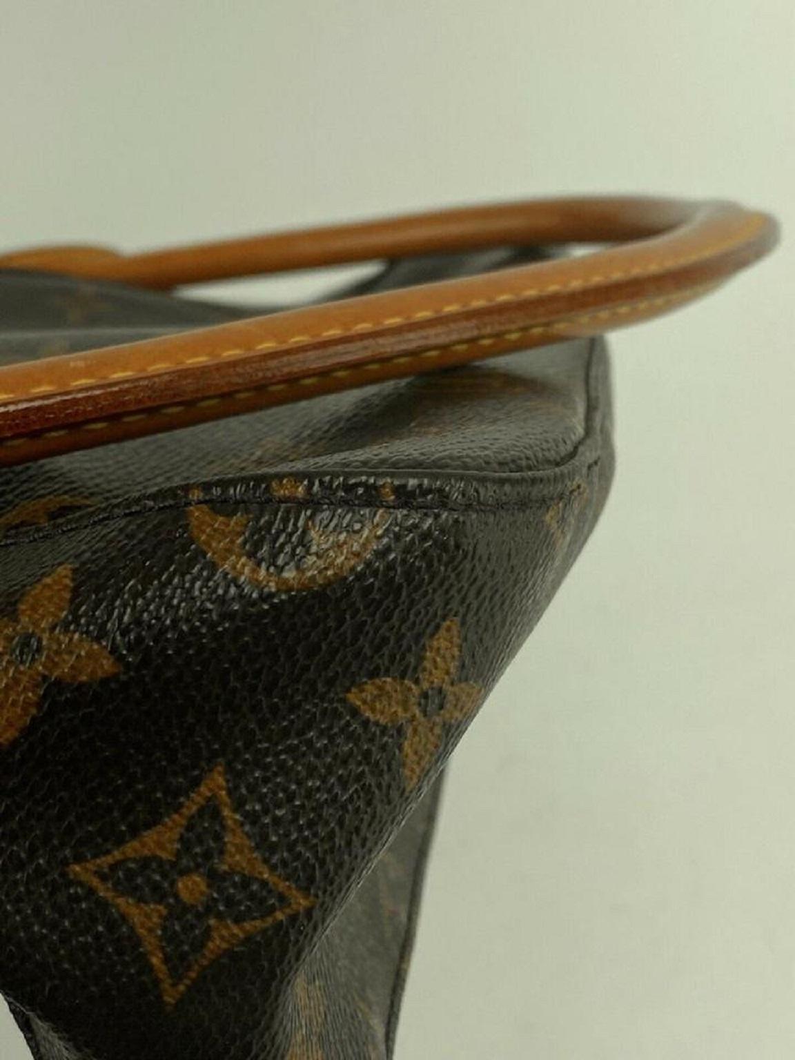 Louis Vuitton Flap Bag Looping Mini Pm 4lk0130 Brown Monogram Canvas Satchel 3