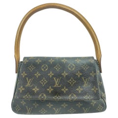 Louis Vuitton Flap Bag Looping Mini Pm 4lk0130 Brown Monogram Canvas Satchel