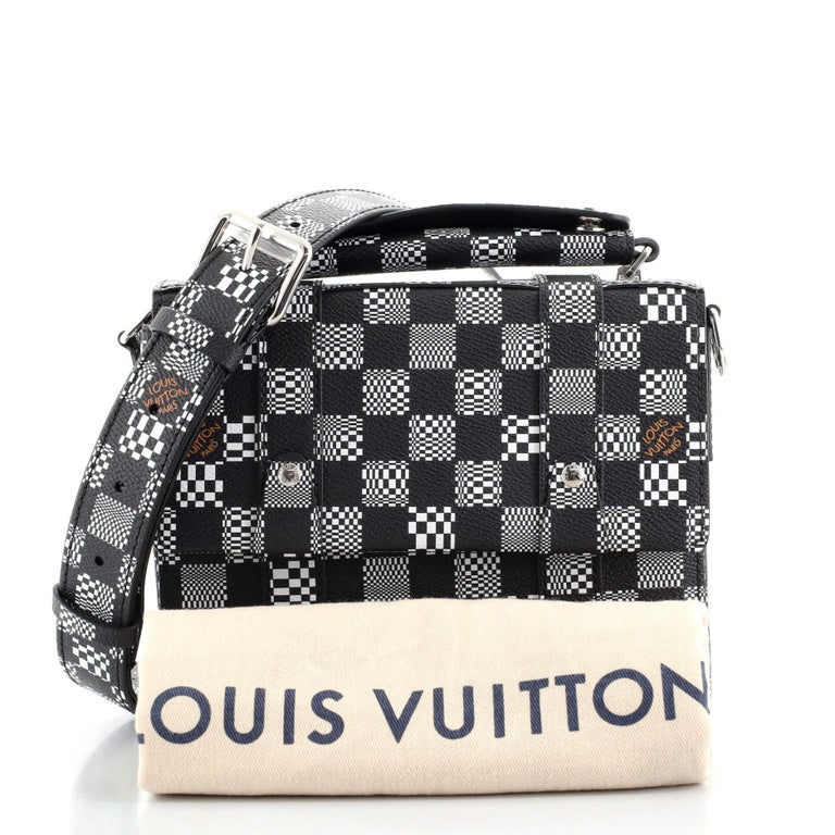 Louis Vuitton Flap Soft Trunk Messenger Black/White in Coated