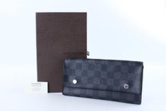Louis Vuitton Flap Wallet 225063 Graphite Damier Canvas Clutch