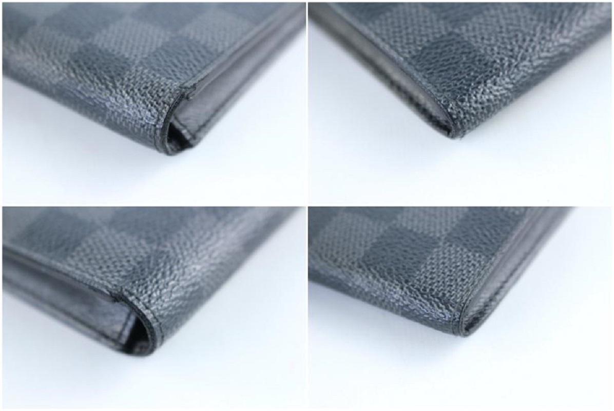 Louis Vuitton Flap Wallet 225063 Graphite Damier Canvas Clutch For Sale 1