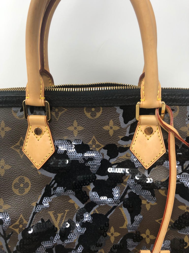 Louis Vuitton Speedy 30 Fleur De Jais Sequin, Luxury, Bags