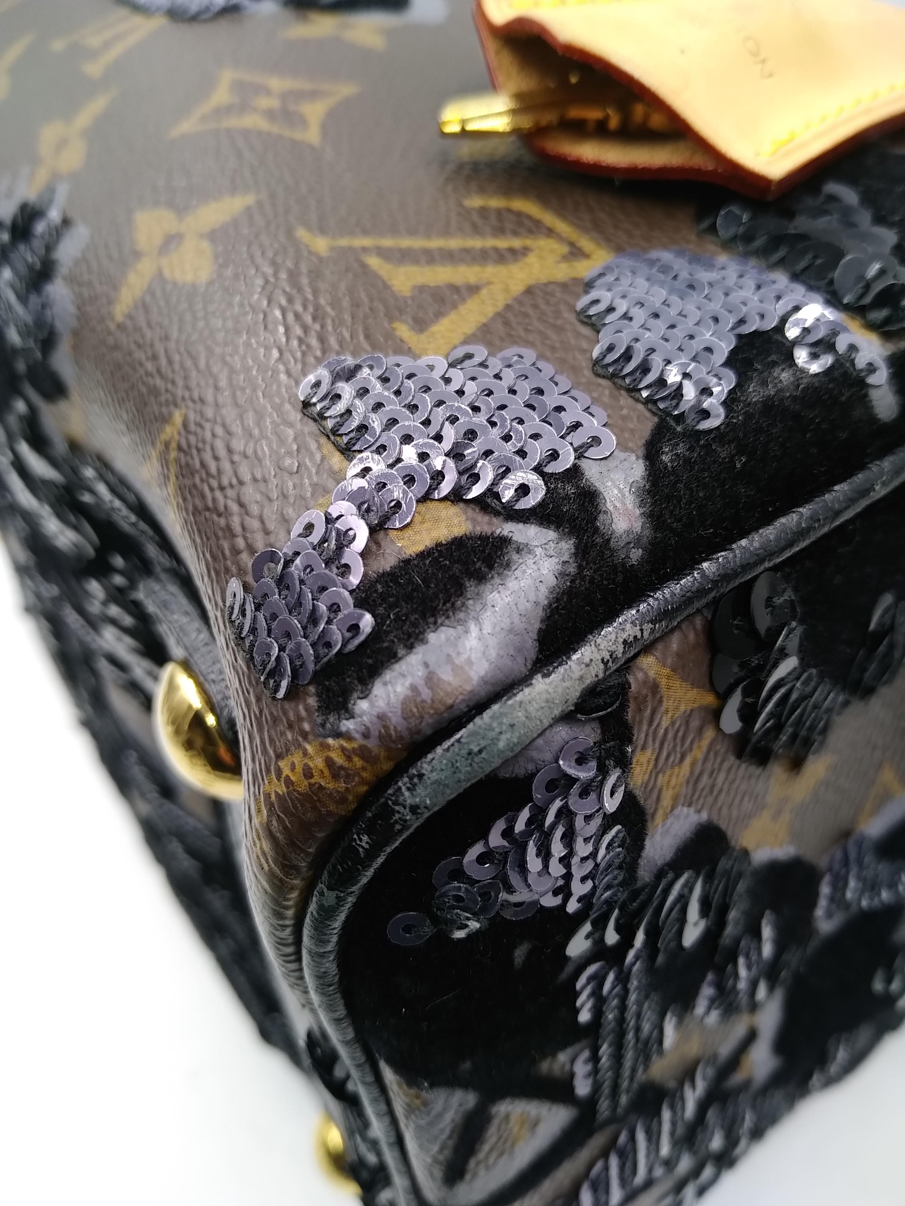 Louis Vuitton Fleur De Jais Sequin Speedy 30 Bag For Sale 5